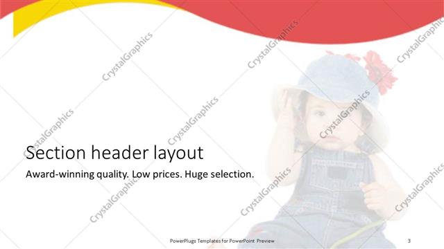 Section Header presentation slide layout
