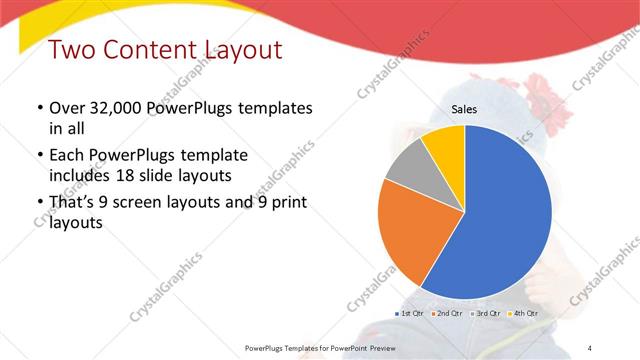 Two Content presentation slide layout