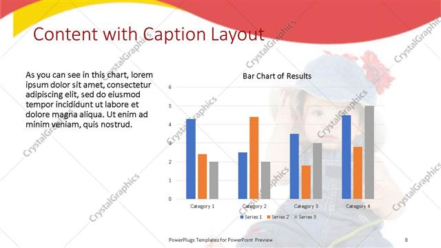 Content with Caption presentation slide layout