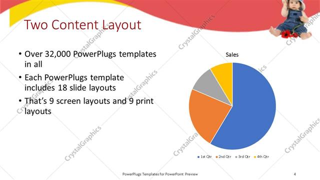 Two Content presentation slide layout