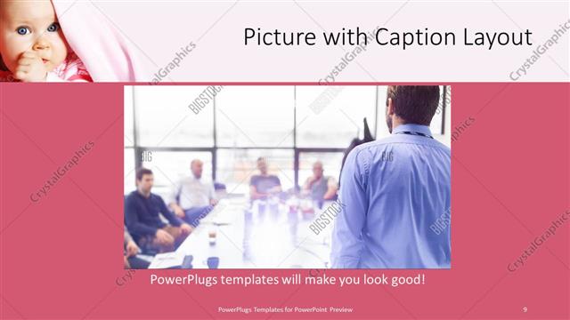 Picture with Caption presentation slide layout