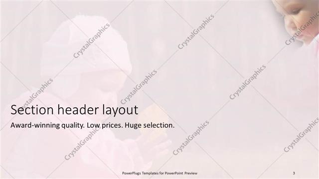 Section Header presentation slide layout