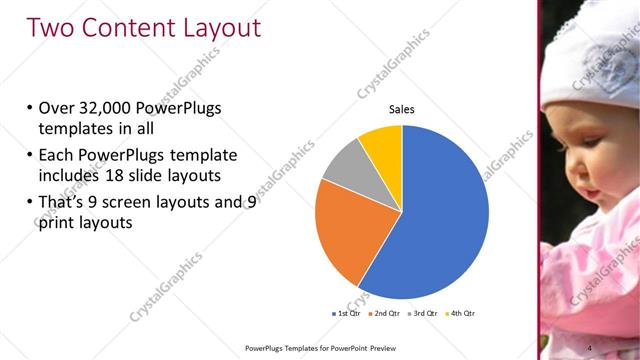 Two Content presentation slide layout