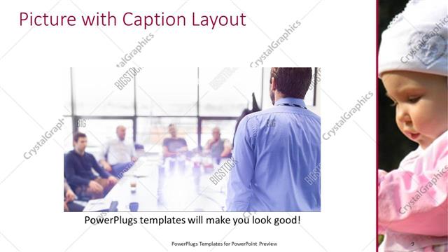 Picture with Caption presentation slide layout