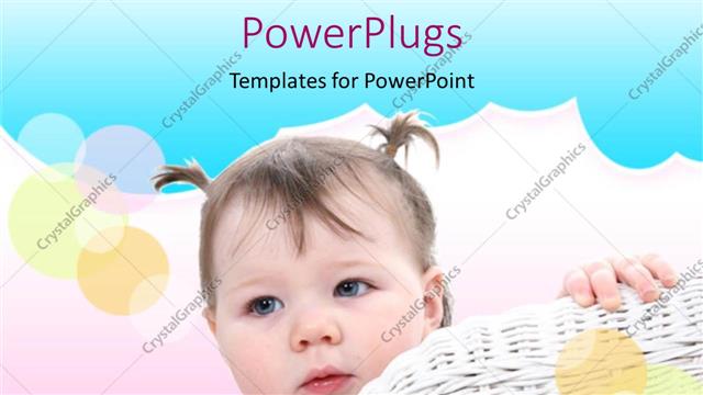  Presentation with wicker - Baby girl in pigtails standing next to white wicker chair