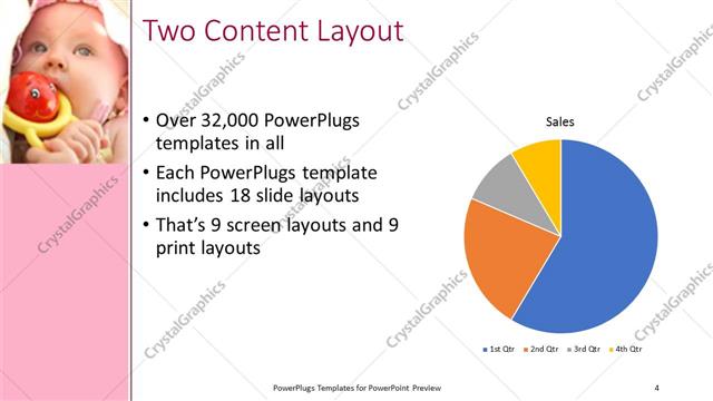 Two Content presentation slide layout