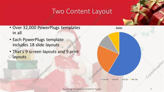 Two Content presentation slide layout