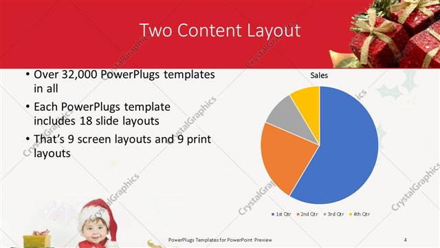 Two Content presentation slide layout