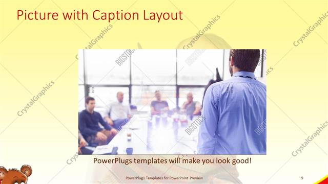 Picture with Caption presentation slide layout