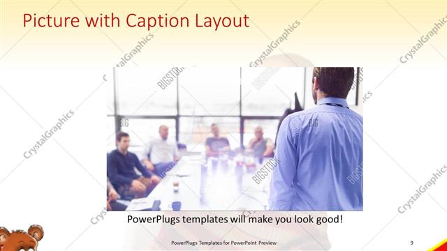 Picture with Caption presentation slide layout