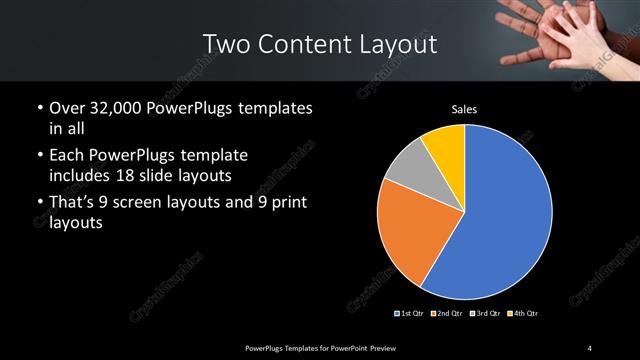 Two Content presentation slide layout