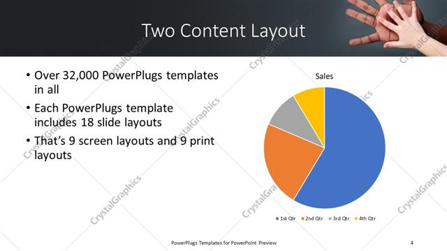 Two Content presentation slide layout