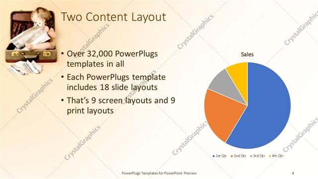 Two Content presentation slide layout