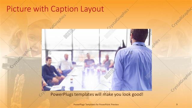 Picture with Caption presentation slide layout