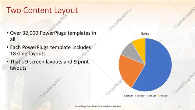 Two Content presentation slide layout