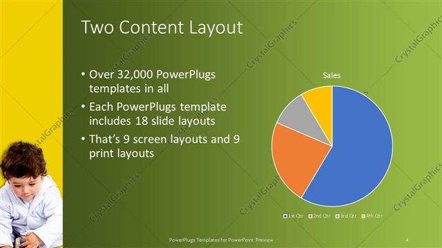 Two Content presentation slide layout