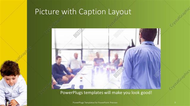 Picture with Caption presentation slide layout