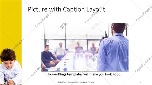 Picture with Caption presentation slide layout