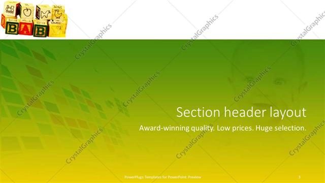 Section Header presentation slide layout
