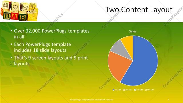 Two Content presentation slide layout