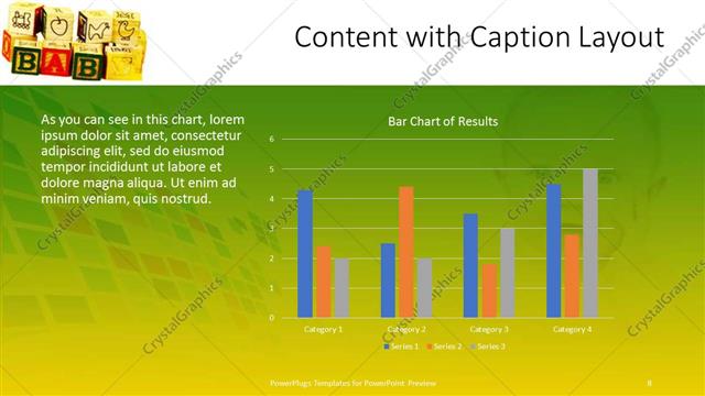 Content with Caption presentation slide layout