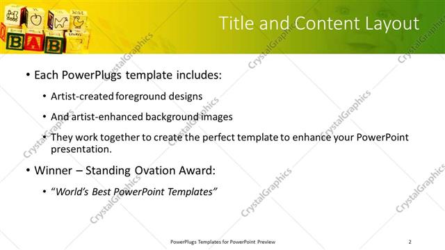 Title and Content presentation slide layout