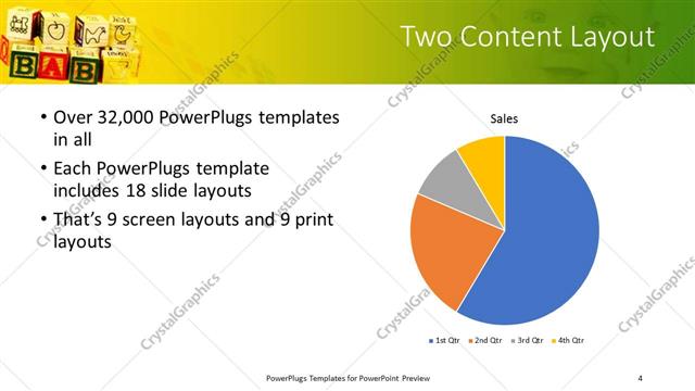 Two Content presentation slide layout