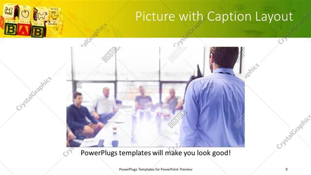 Picture with Caption presentation slide layout