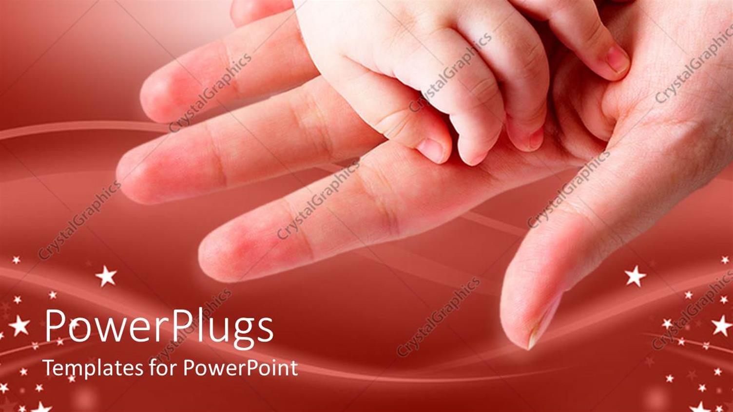 Featuring Babys Hand on Mothers Open Palm