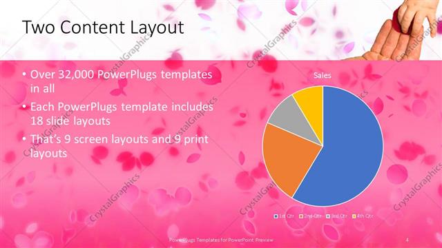Two Content presentation slide layout