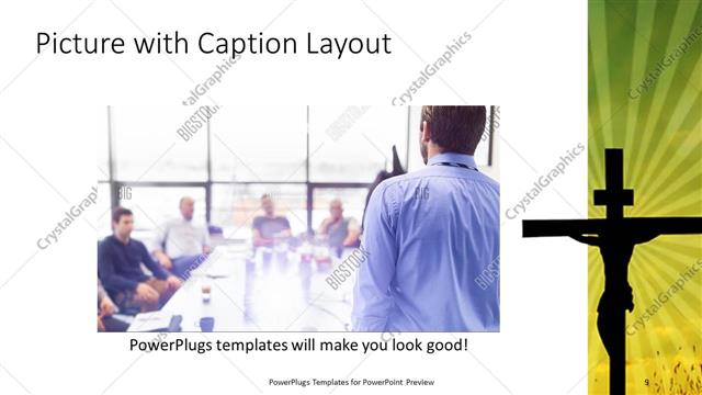 Picture with Caption presentation slide layout