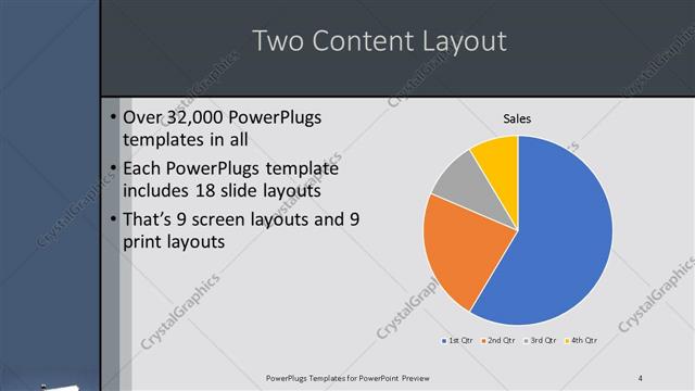 Two Content presentation slide layout