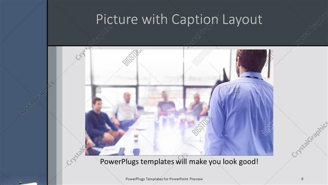 Picture with Caption presentation slide layout