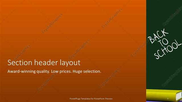 Section Header presentation slide layout