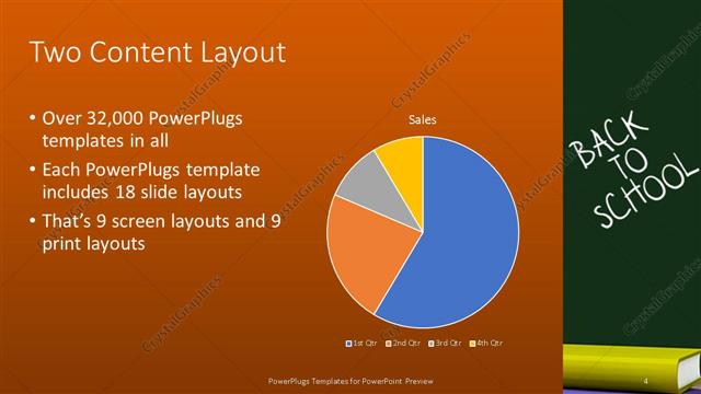 Two Content presentation slide layout