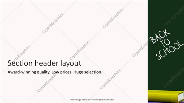 Section Header presentation slide layout