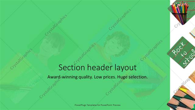 Section Header presentation slide layout