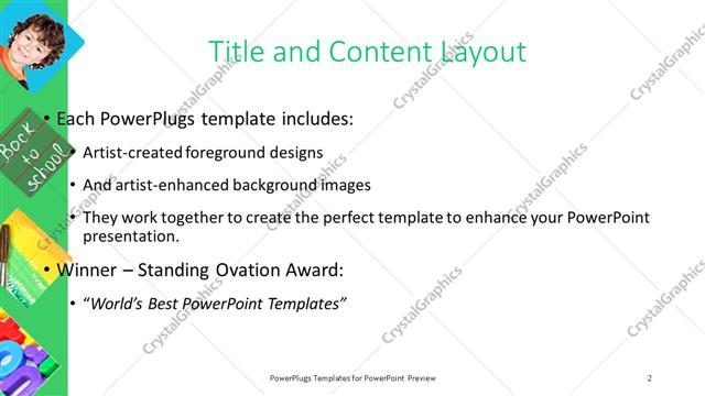 Title and Content presentation slide layout
