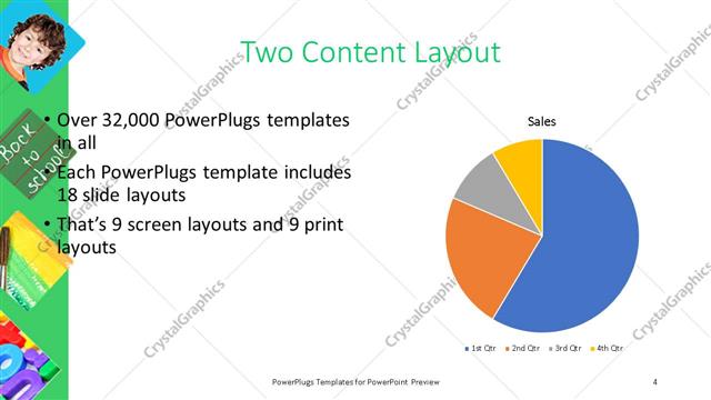 Two Content presentation slide layout