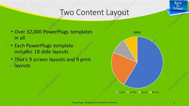Two Content presentation slide layout