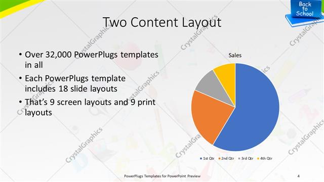 Two Content presentation slide layout