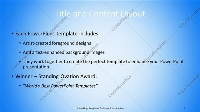 Title and Content presentation slide layout