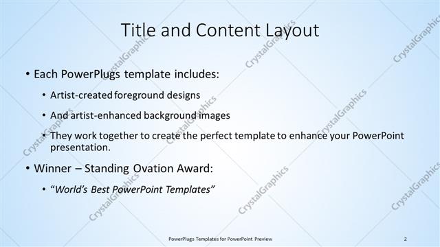 Title and Content presentation slide layout