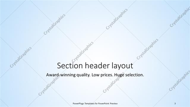 Section Header presentation slide layout