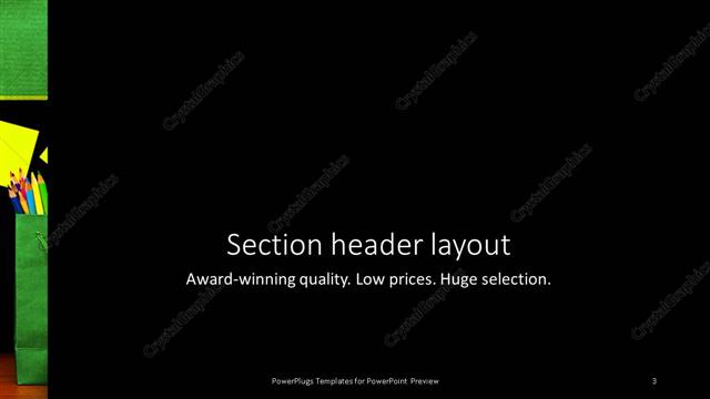 Section Header presentation slide layout