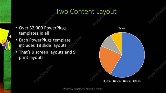 Two Content presentation slide layout