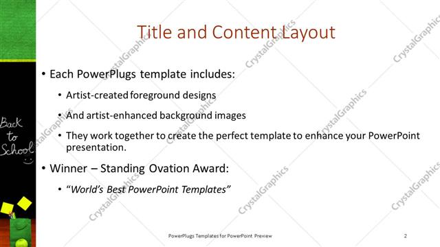 Title and Content presentation slide layout