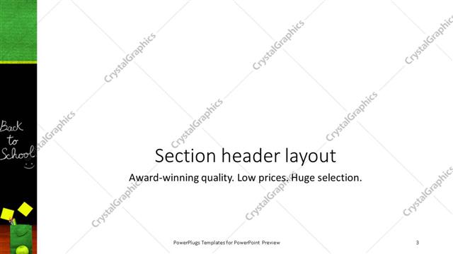 Section Header presentation slide layout