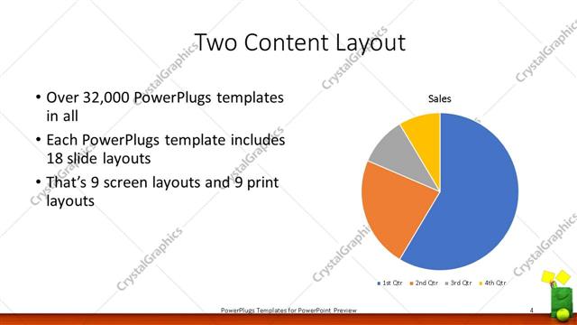 Two Content presentation slide layout