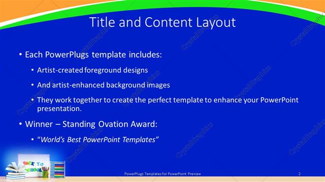 Title and Content presentation slide layout